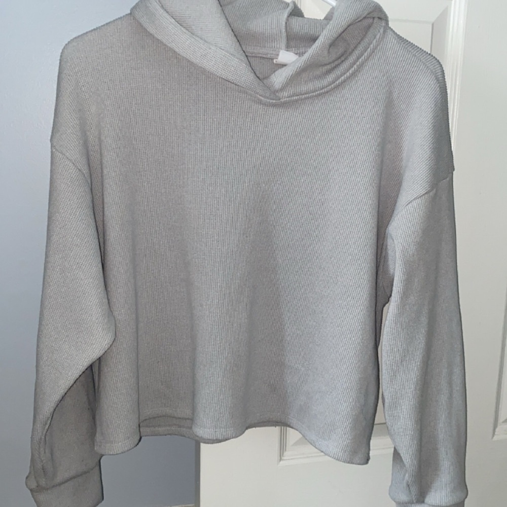Gilly Hicks size M Cozy Waffle Knit Crop Hoodie
